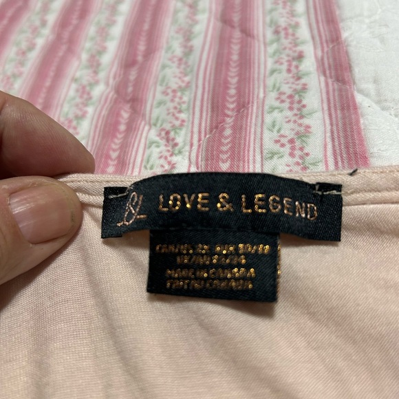 Love & Legend Soft pinkish top1x ribbons , front neck criss cross - new - Picture 7 of 11